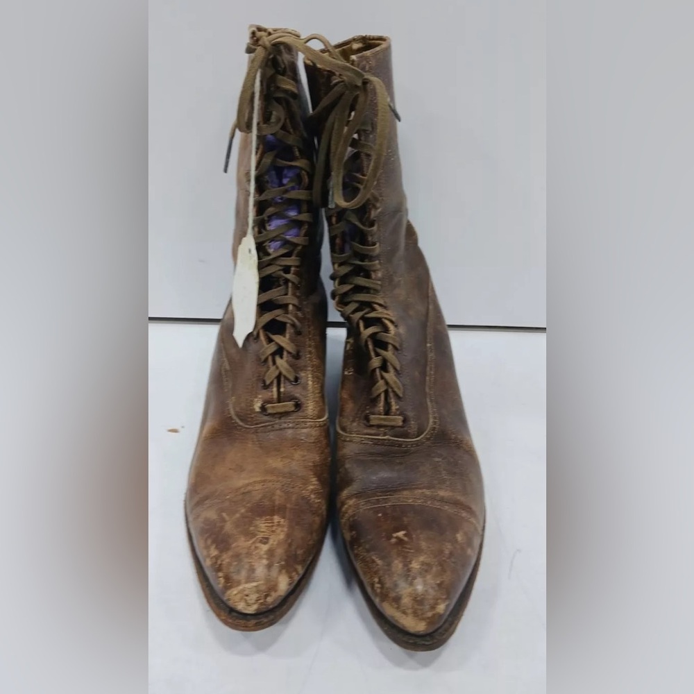 ANTIQUE RED GOOSE SCHOOL SHOES FRIEDMAN SHELBY VICTORIAN EDWARDIAN BOOT